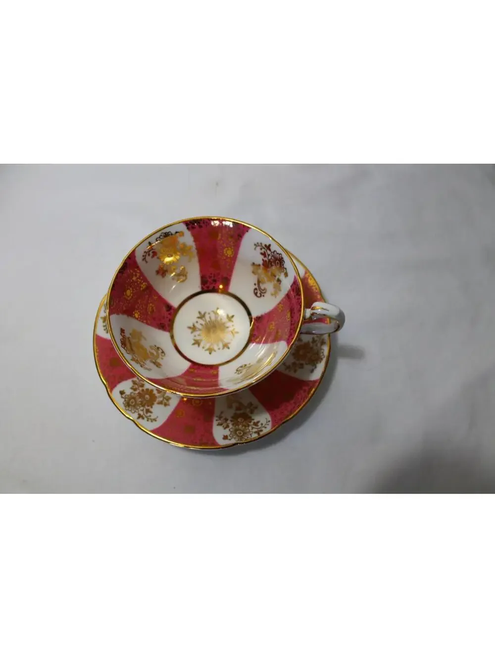 Vintage PARAGON Bone China Tea Cup & Saucer, Pink and Gold